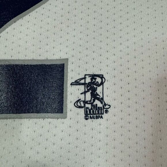 Vintage MLB Men's XL New York Yankees Derek Jeter #2 Jersey White Mesh Sporty - Picture 7 of 7